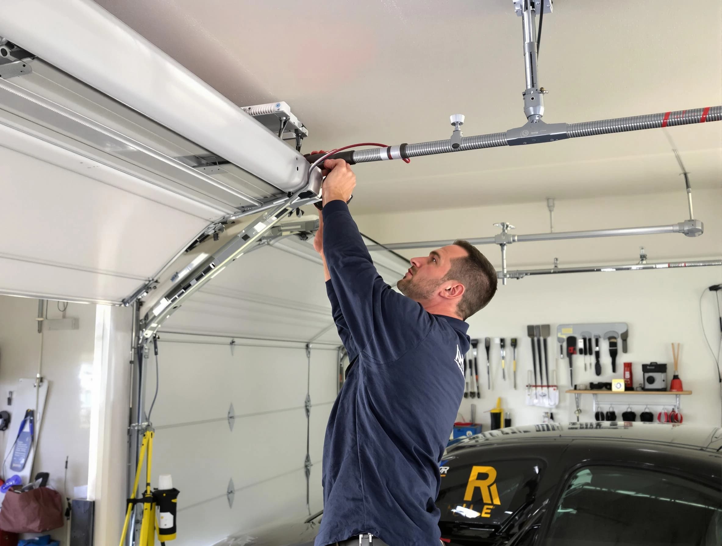 Plainsboro Garage Door Repair technician performing garage door cable repair in Plainsboro