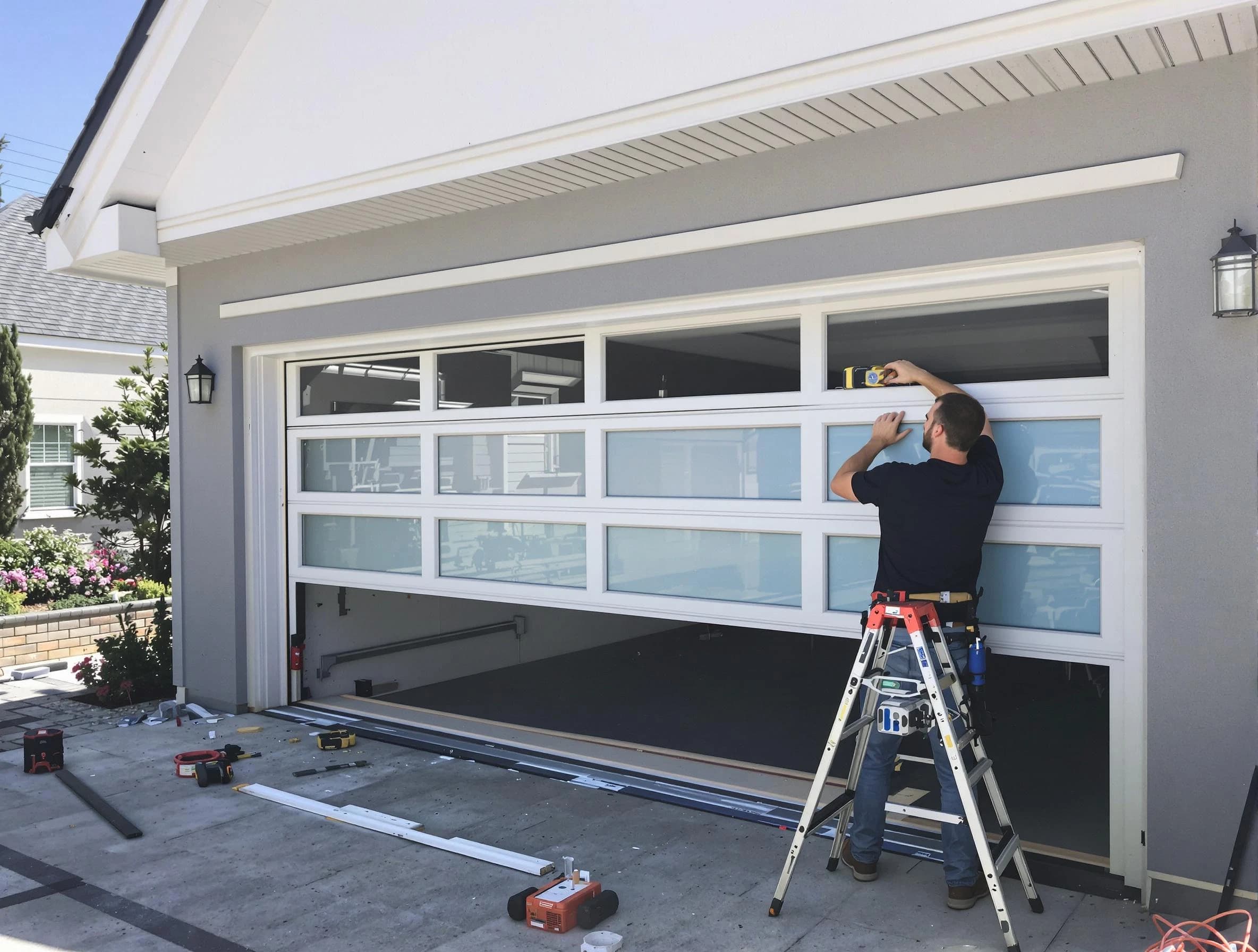 Plainsboro Garage Door Repair team performing garage door replacement in Plainsboro