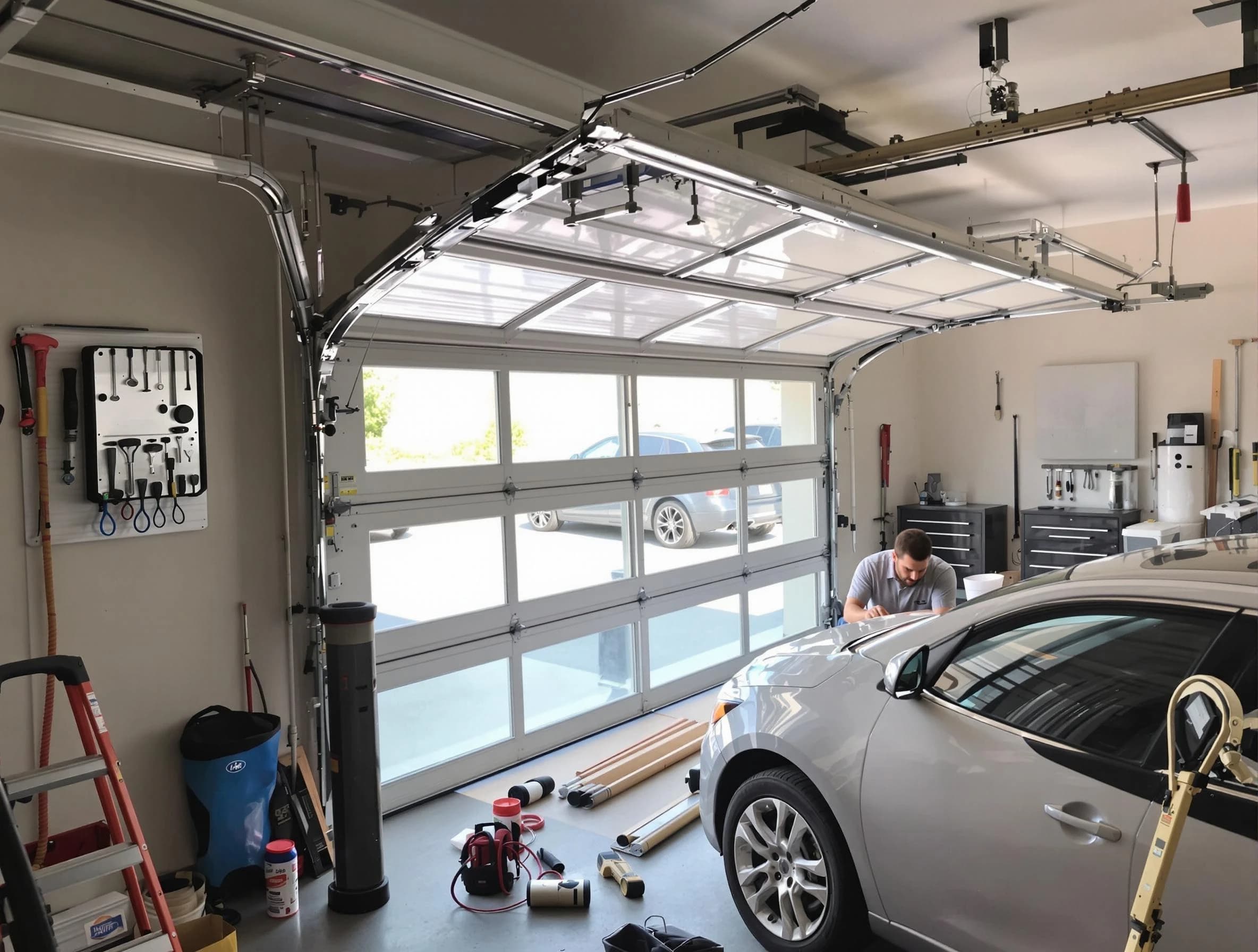 Garage door noise reduction service by Plainsboro Garage Door Repair in Plainsboro