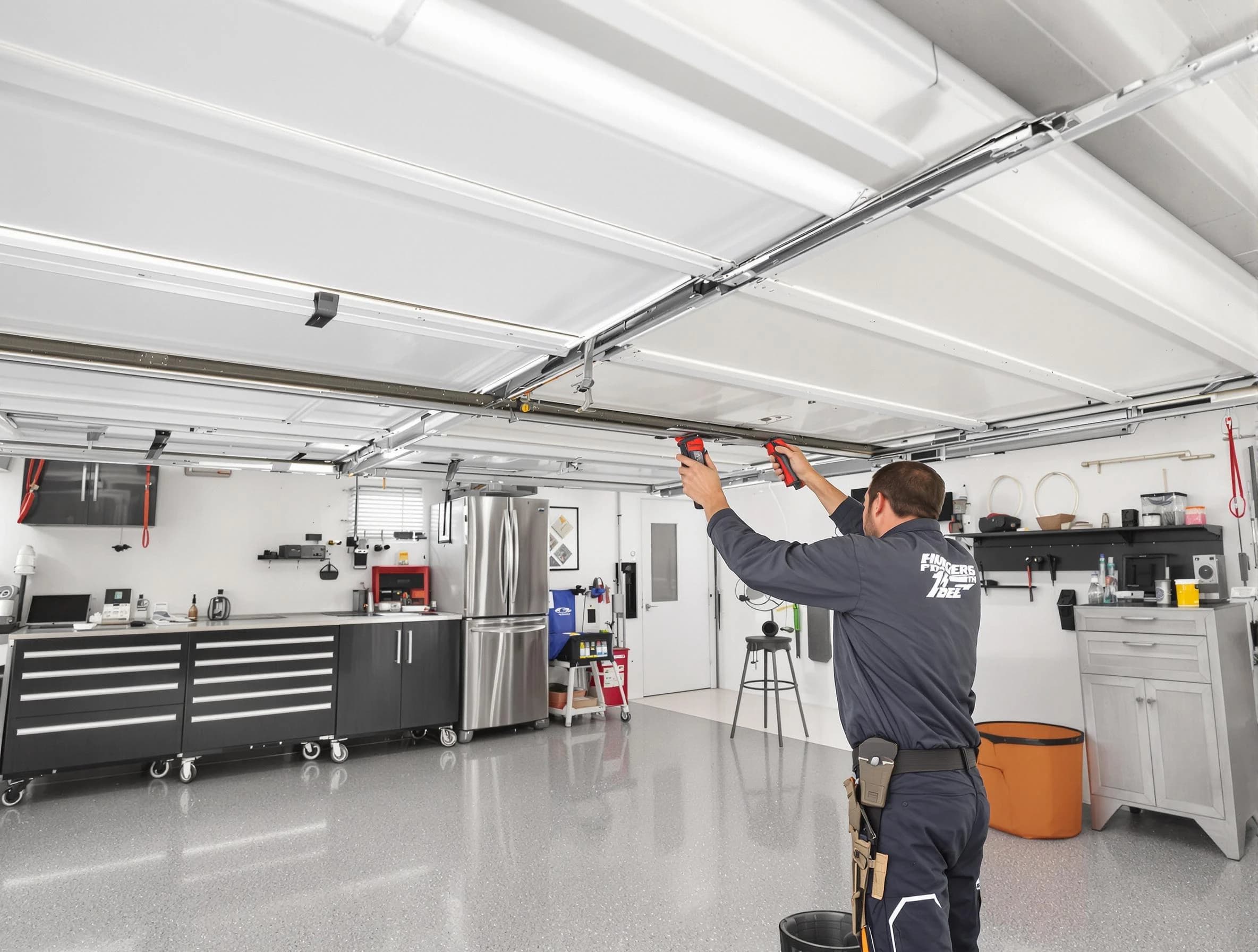 Overhead garage door repair service by Plainsboro Garage Door Repair in Plainsboro