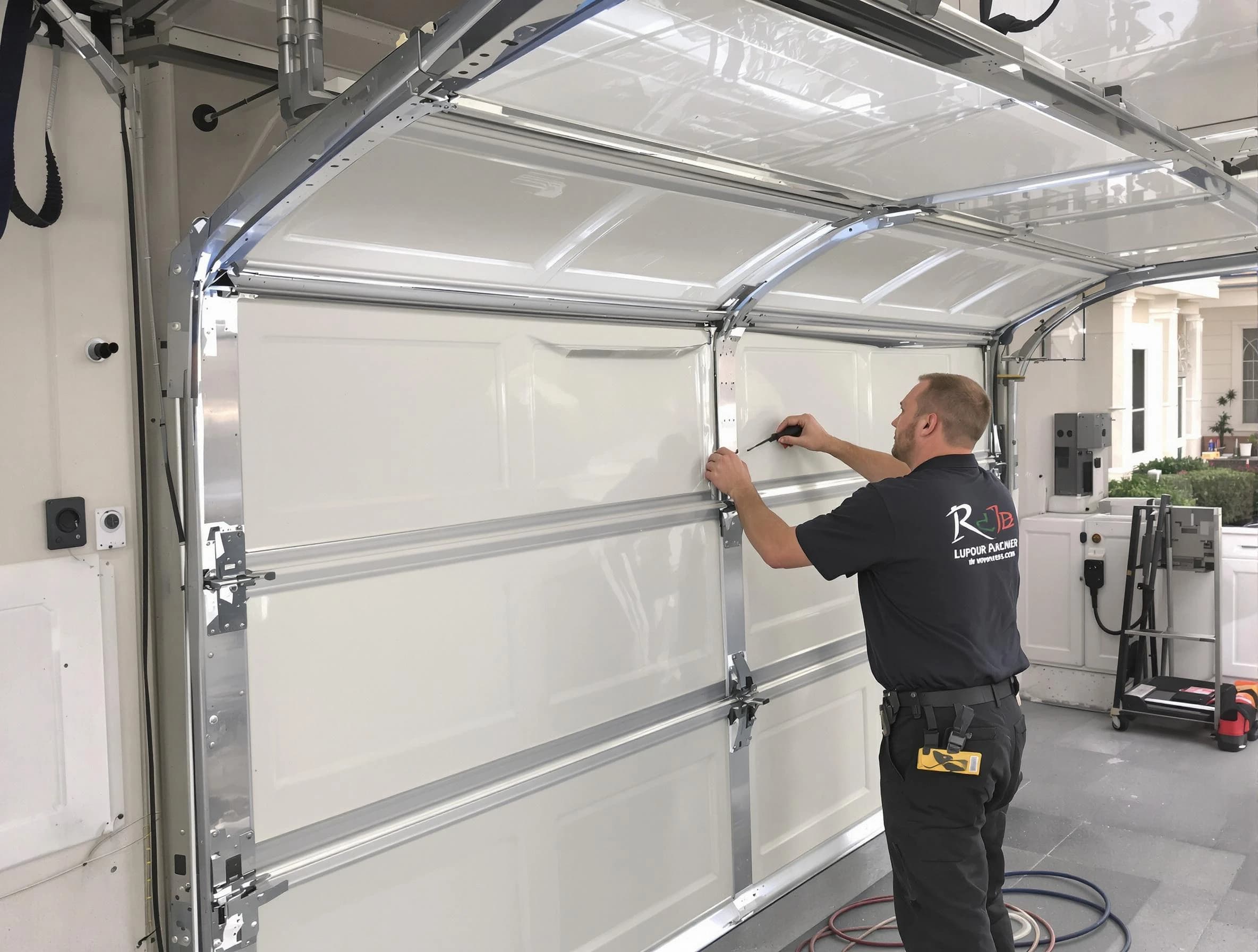 Plainsboro Garage Door Repair professional performing panel repair in Plainsboro