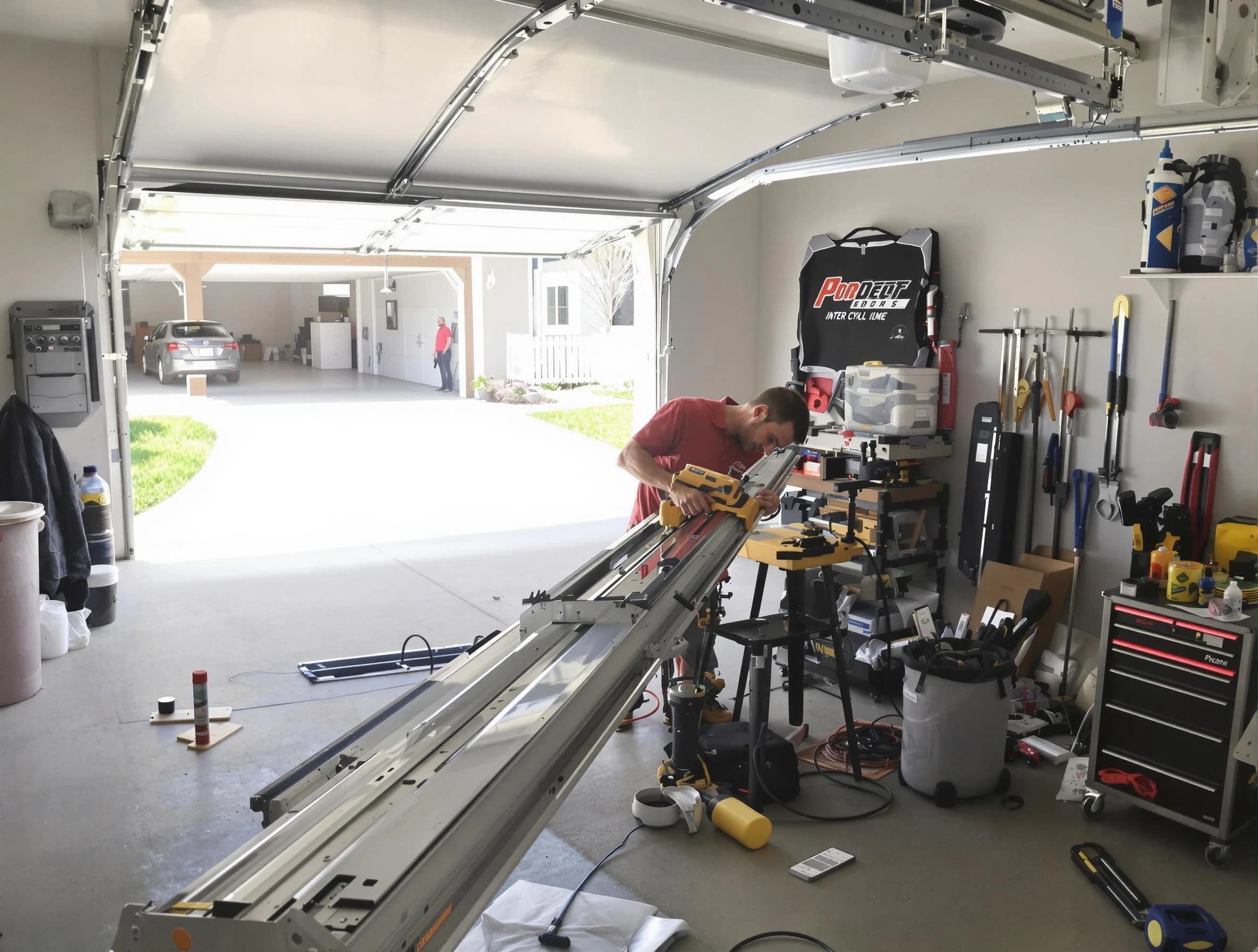 Plainsboro Garage Door Repair expert performing track repair in Plainsboro