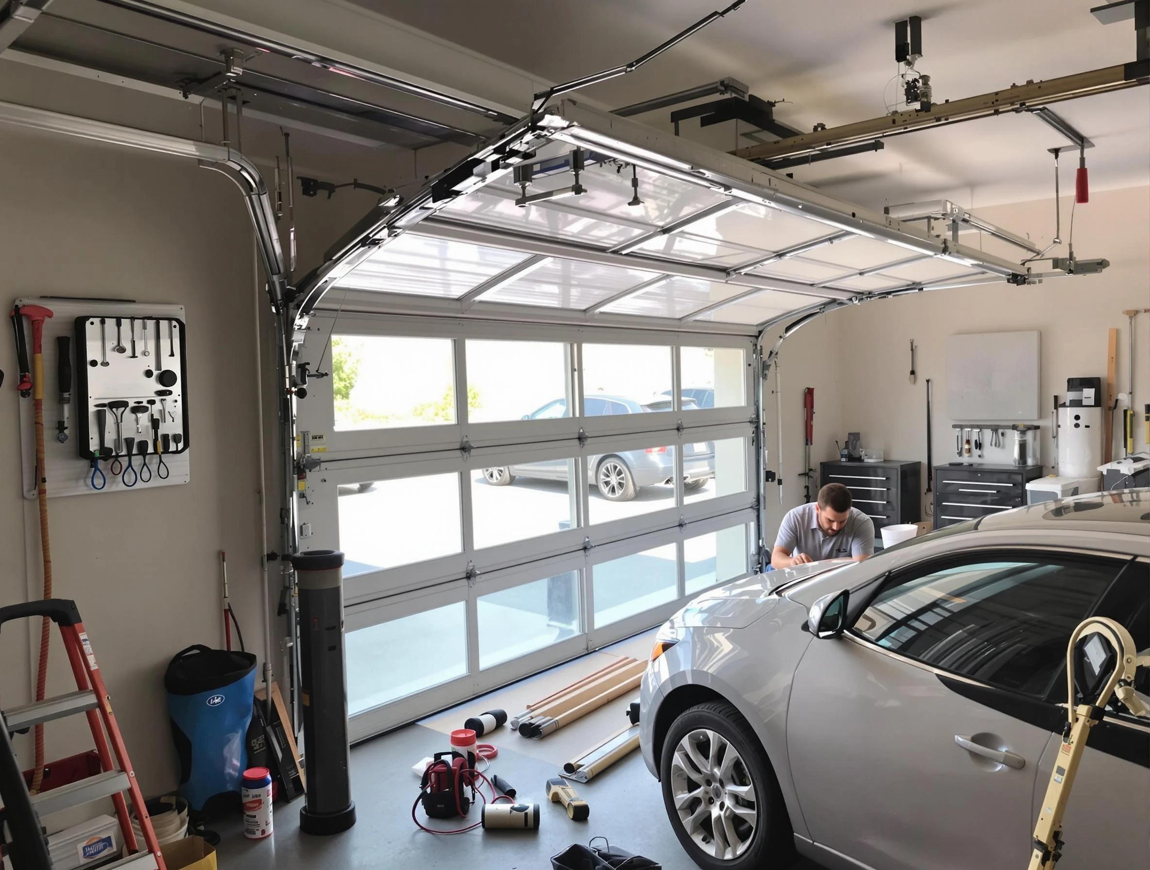 Garage door noise reduction service by Plainsboro Garage Door Repair in Plainsboro
