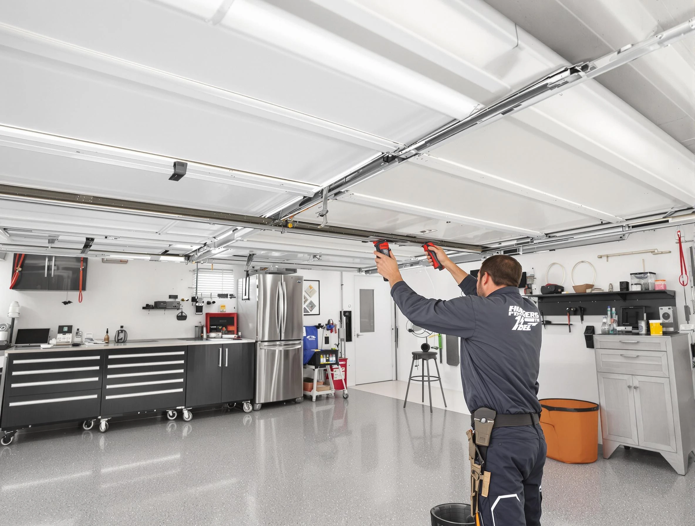 Overhead garage door repair service by Plainsboro Garage Door Repair in Plainsboro